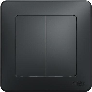 Sedna two-circuit switch (anthracite)